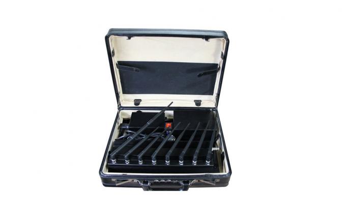 Portemanteau 8 bandes 4G Brouilleur de signal de téléphone portable, Brouilleur GPS Wifi Brouilleur UHF VHF avec télécommande 0